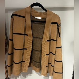OAK + FORT striped cardigan size small